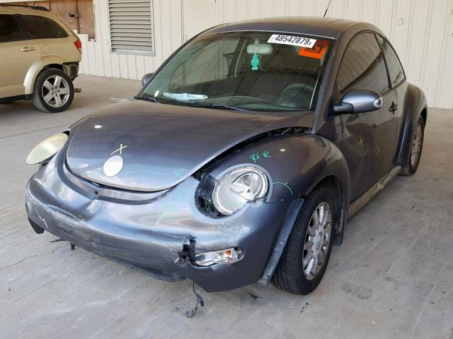 3VWCK31C05M417640 - 2005 VOLKSWAGEN NEW BEETLE ნაცრისფერი ფოტო 2