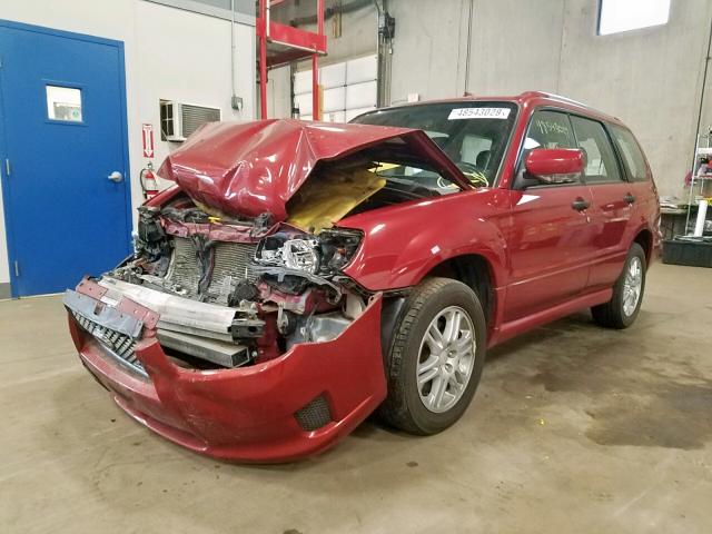 JF1SG66618H730568 - 2008 SUBARU FORESTER S წითელი ფოტო 2