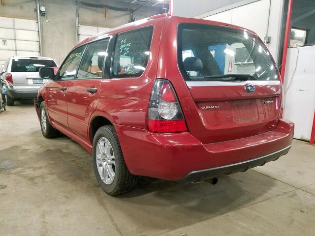 JF1SG66618H730568 - 2008 SUBARU FORESTER S წითელი ფოტო 3