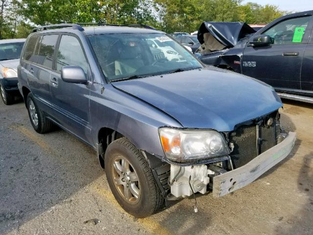 JTEEP21A560183985 - 2006 TOYOTA HIGHLANDER BLUE photo 1