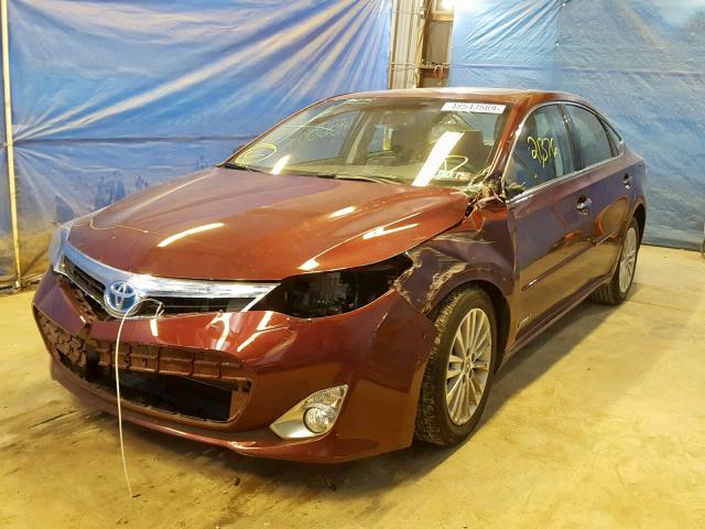 4T1BD1EB4FU044366 - 2015 TOYOTA AVALON HYB BURGUNDY photo 2