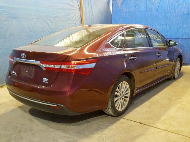 4T1BD1EB4FU044366 - 2015 TOYOTA AVALON HYB BURGUNDY photo 4