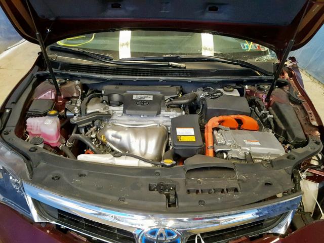 4T1BD1EB4FU044366 - 2015 TOYOTA AVALON HYB BURGUNDY photo 7