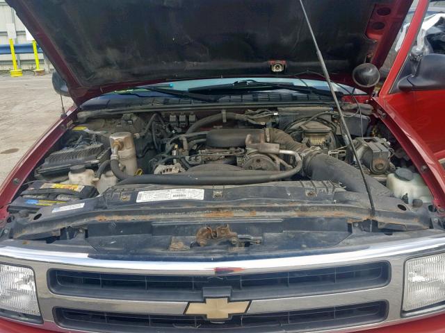 1GNDT13W9V2105315 - 1997 CHEVROLET BLAZER RED photo 7