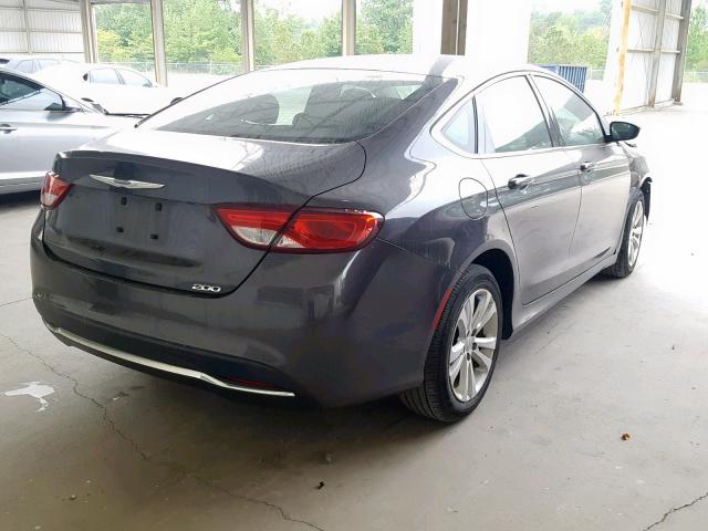 1C3CCCAB9FN626698 - 2015 CHRYSLER 200 LIMITE GRAY photo 4