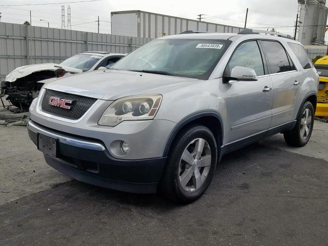 1GKKRSED0BJ144607 - 2011 GMC ACADIA SLT SILVER photo 2