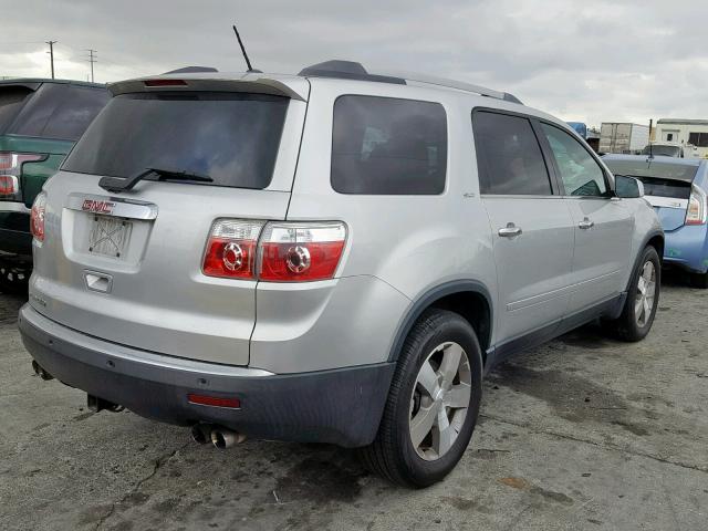 1GKKRSED0BJ144607 - 2011 GMC ACADIA SLT SILVER photo 4