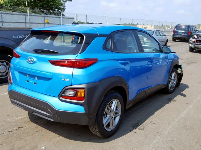 KM8K1CAA3KU355122 - 2019 HYUNDAI KONA SE BLUE photo 4