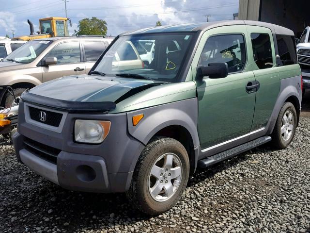 5J6YH27593L035755 - 2003 HONDA ELEMENT EX GREEN photo 2