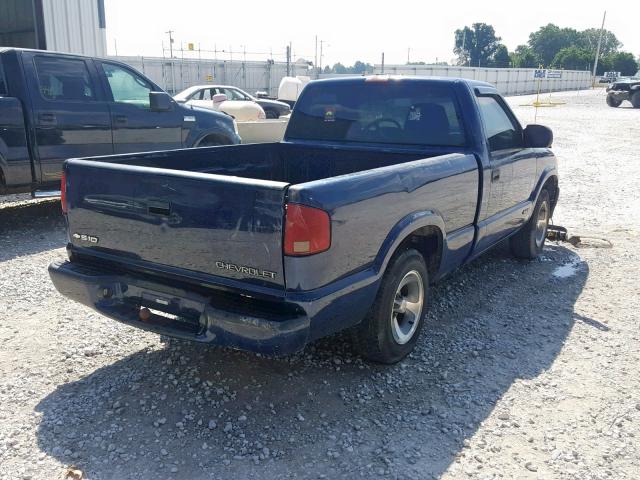 1GCCS1448X8206172 - 1999 CHEVROLET S TRUCK S1 BLUE photo 4