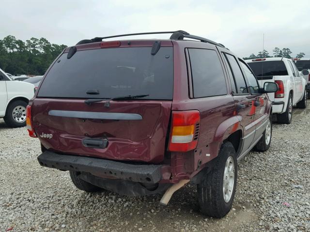 1J4GX48S72C310682 - 2002 JEEP GRAND CHER MAROON photo 4