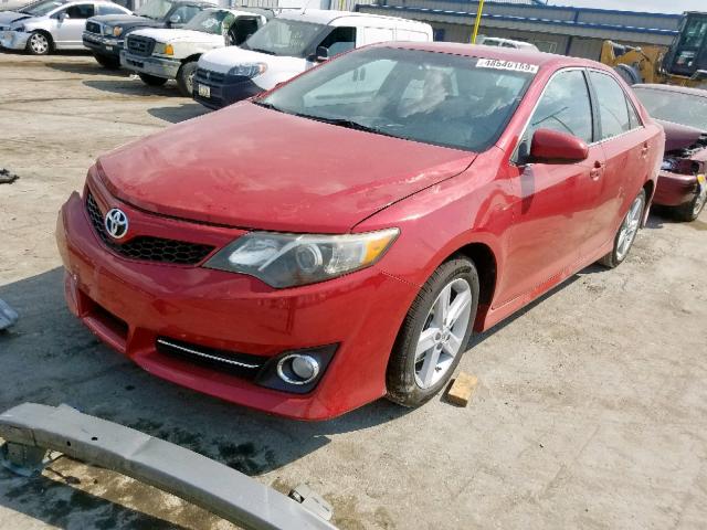 4T1BF1FK6CU538068 - 2012 TOYOTA CAMRY BASE RED photo 2