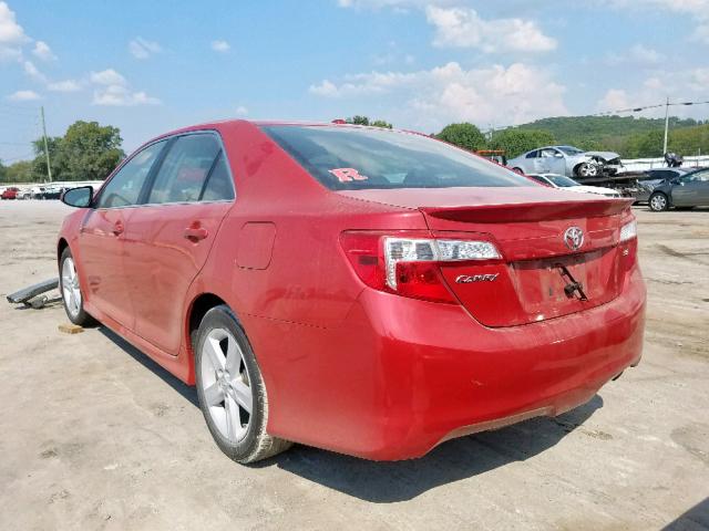 4T1BF1FK6CU538068 - 2012 TOYOTA CAMRY BASE RED photo 3
