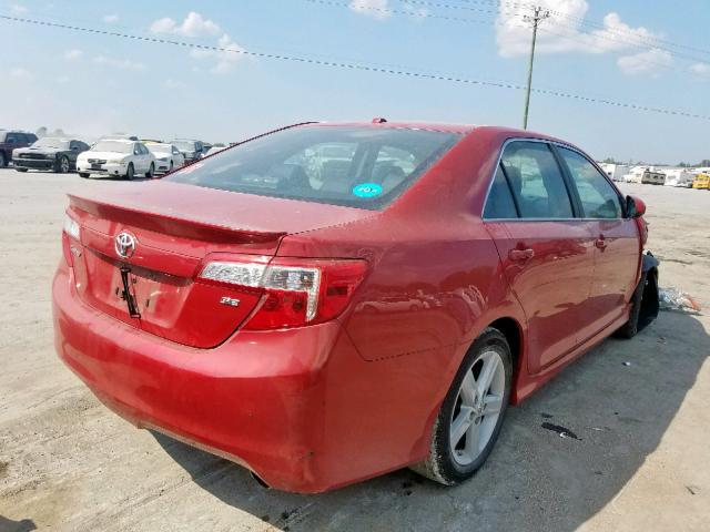 4T1BF1FK6CU538068 - 2012 TOYOTA CAMRY BASE RED photo 4