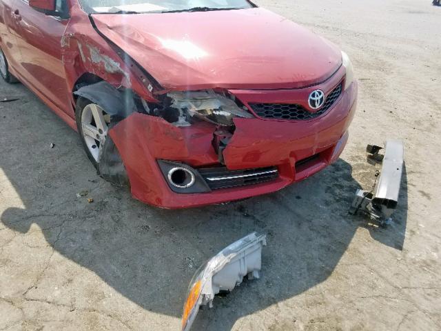 4T1BF1FK6CU538068 - 2012 TOYOTA CAMRY BASE RED photo 9
