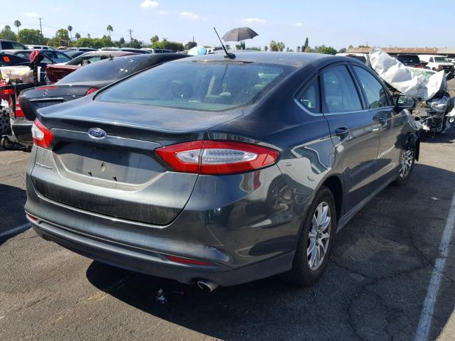 3FA6P0G78GR166324 - 2016 FORD FUSION S GRAY photo 4