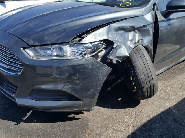 3FA6P0G78GR166324 - 2016 FORD FUSION S GRAY photo 9