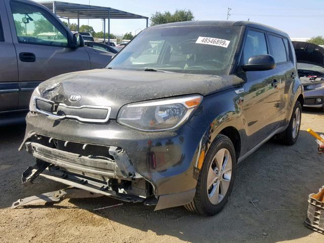 KNDJN2A28F7177493 - 2015 KIA SOUL BLACK photo 2