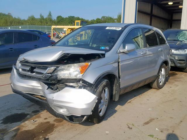 5J6RE4H76BL116459 - 2011 HONDA CR-V EXL SILVER photo 2