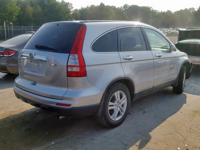 5J6RE4H76BL116459 - 2011 HONDA CR-V EXL SILVER photo 4