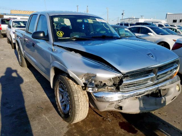 1D7HL48N44S682401 - 2004 DODGE DAKOTA QUA SILVER photo 1