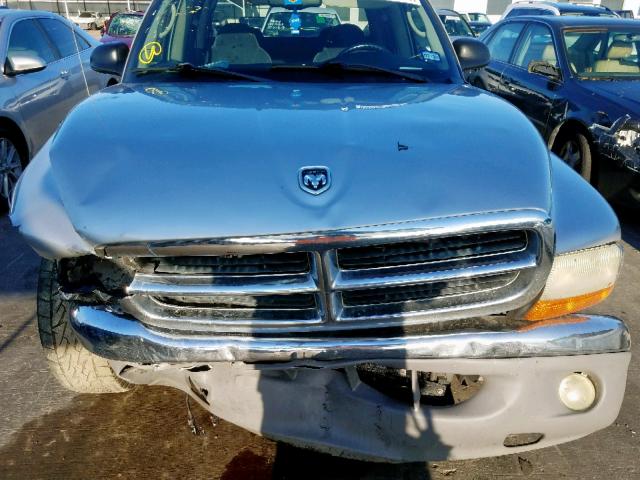 1D7HL48N44S682401 - 2004 DODGE DAKOTA QUA SILVER photo 7