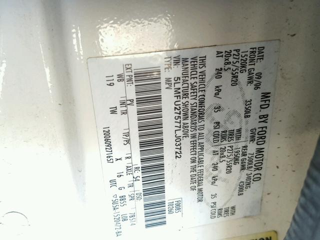 5LMFU27577LJ03722 - 2007 LINCOLN NAVIGATOR Ağ foto 10