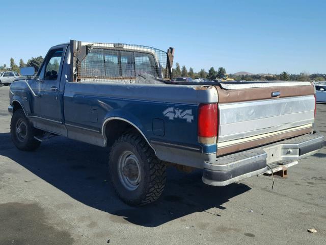 2FTHF26M2MCA12463 - 1991 FORD F250 TEAL photo 3