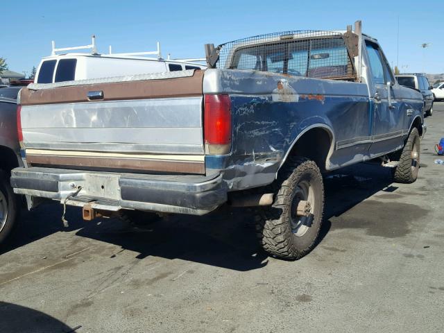 2FTHF26M2MCA12463 - 1991 FORD F250 TEAL photo 4