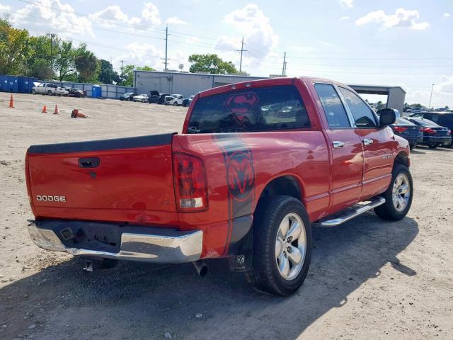 1D7HA18N63S251321 - 2003 DODGE RAM 1500 S RED photo 4