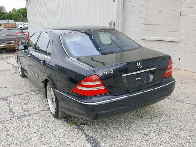 WDBNG75J42A232091 - 2002 MERCEDES-BENZ S 500 BLACK photo 3