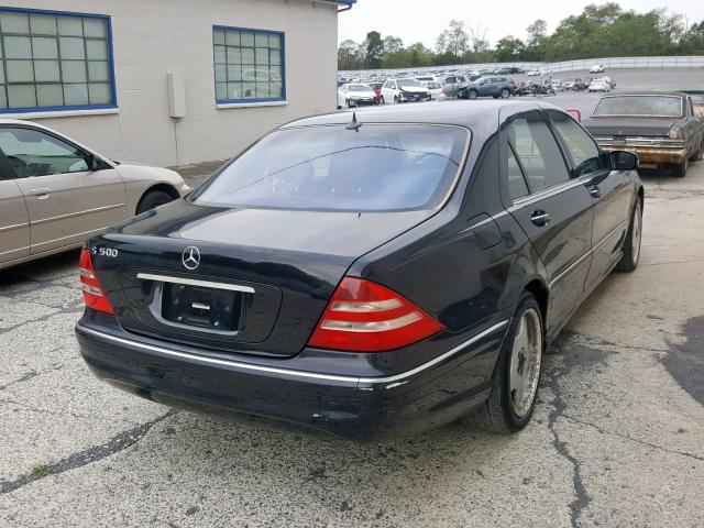 WDBNG75J42A232091 - 2002 MERCEDES-BENZ S 500 BLACK photo 4