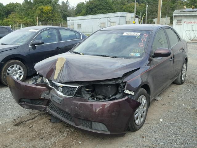 KNAFU4A2XB5389108 - 2011 KIA FORTE EX MAROON photo 2