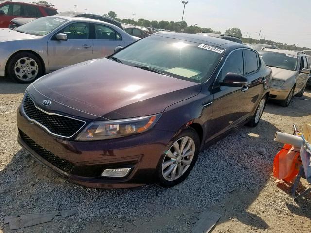 5XXGN4A7XFG401887 - 2015 KIA OPTIMA EX MAROON photo 2