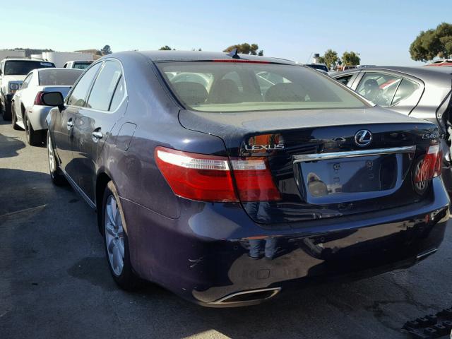 JTHBL46F585060582 - 2008 LEXUS LS 460 BLUE photo 3