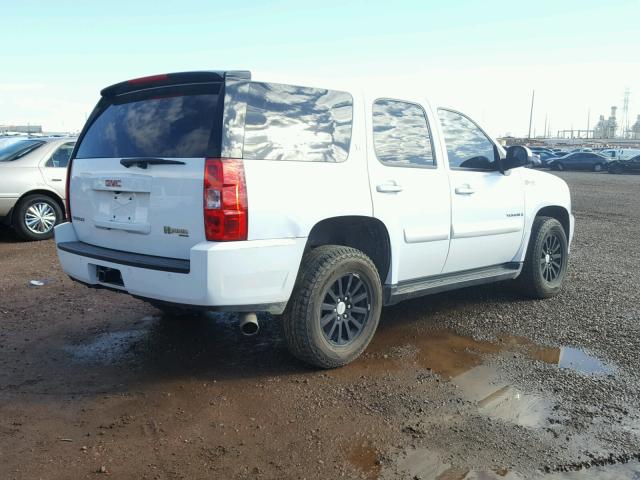 1GKFC13528R209203 - 2008 GMC YUKON HYBR WHITE photo 4