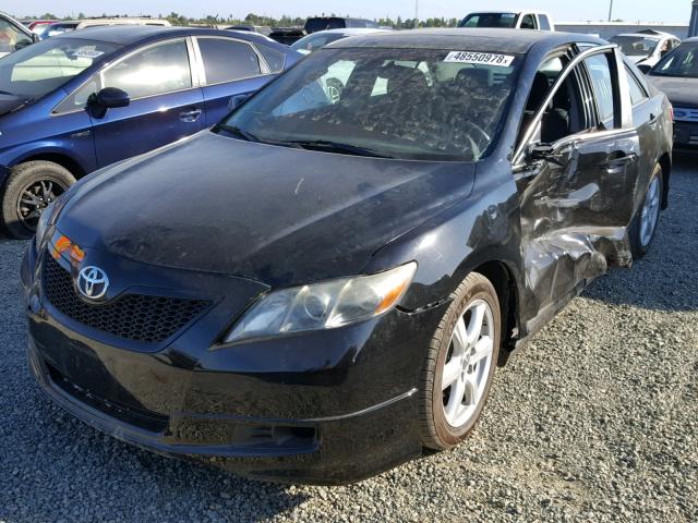 4T1BE46K27U139121 - 2007 TOYOTA CAMRY BLACK photo 2