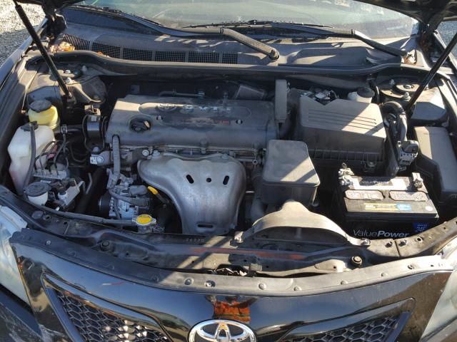 4T1BE46K27U139121 - 2007 TOYOTA CAMRY BLACK photo 7