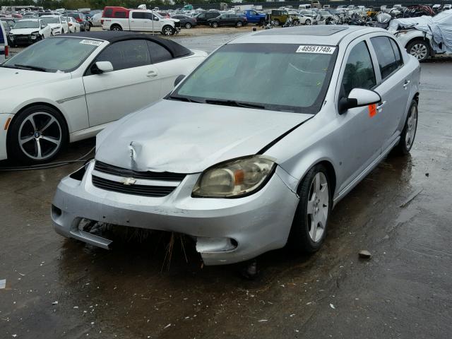 1G1AT58HX97175713 - 2009 CHEVROLET COBALT LT SILVER photo 2