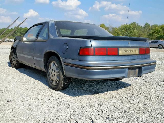 2G1WN14T8M9177633 - 1991 CHEVROLET LUMINA EUR BLUE photo 3