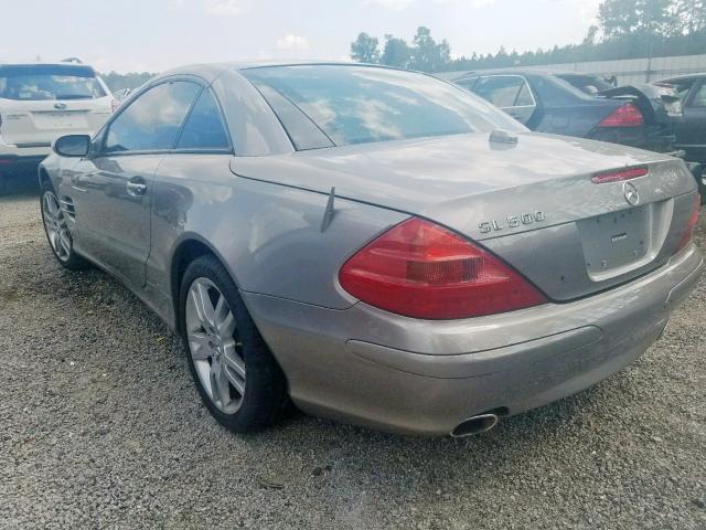 WDBSK75F24F077267 - 2004 MERCEDES-BENZ SL 500 SILVER photo 3