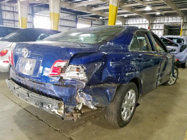 4T1BE46K49U366541 - 2009 TOYOTA CAMRY BASE BLUE photo 4