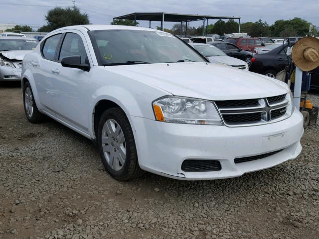 1B3BD4FB2BN587791 - 2011 DODGE AVENGER EX WHITE photo 1