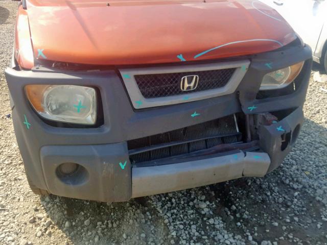 5J6YH18685L010964 - 2005 HONDA ELEMENT EX ORANGE photo 9