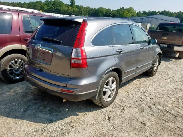 JHLRE3H79BC000286 - 2011 HONDA CR-V EXL GRAY photo 4