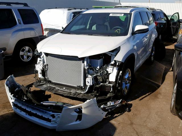 5TDDZRFH9KS999162 - 2019 TOYOTA HIGHLANDER WHITE photo 2