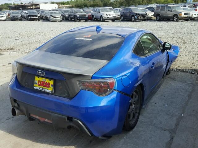 JF1ZCAC10F9601802 - 2015 SUBARU BRZ 2.0 LI BLUE photo 4