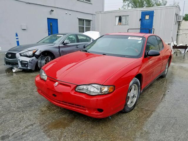 2G1WW12E549308552 - 2004 CHEVROLET MONTE CARL RED photo 2