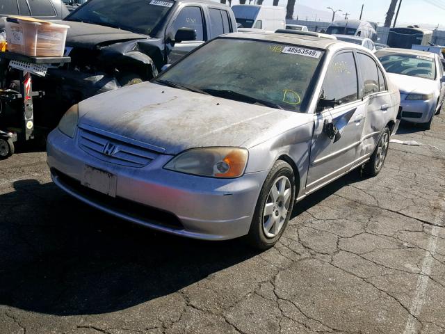 JHMES26721S003518 - 2001 HONDA CIVIC EX SILVER photo 2