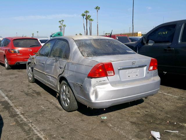 JHMES26721S003518 - 2001 HONDA CIVIC EX SILVER photo 3